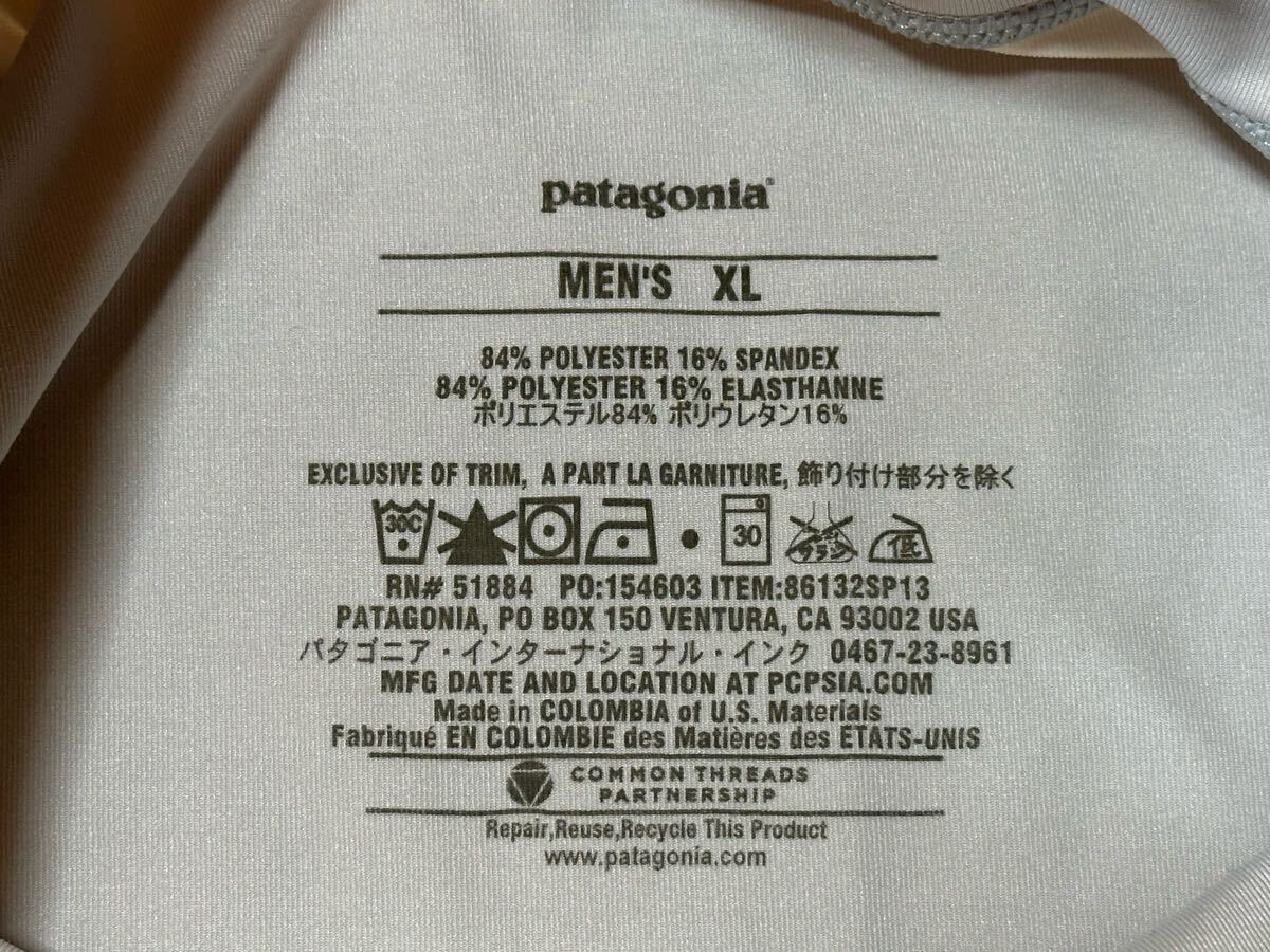 試着程度良品 パタゴニア ラッシュガード Patagonia サイズXL ホワイト 白 キャプリーン の画像8