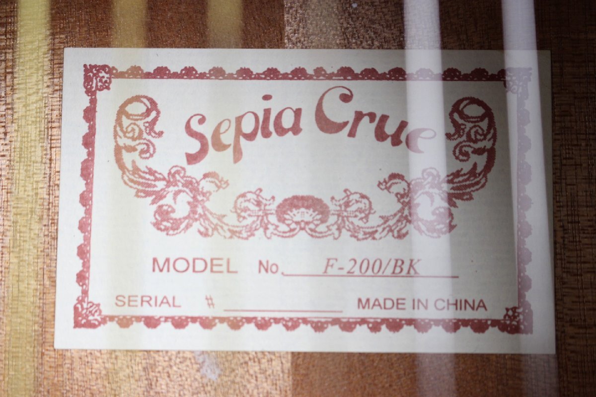 Sepia Crue セピア クルー F-200/BK アコースティックギター 【20D01】_画像10