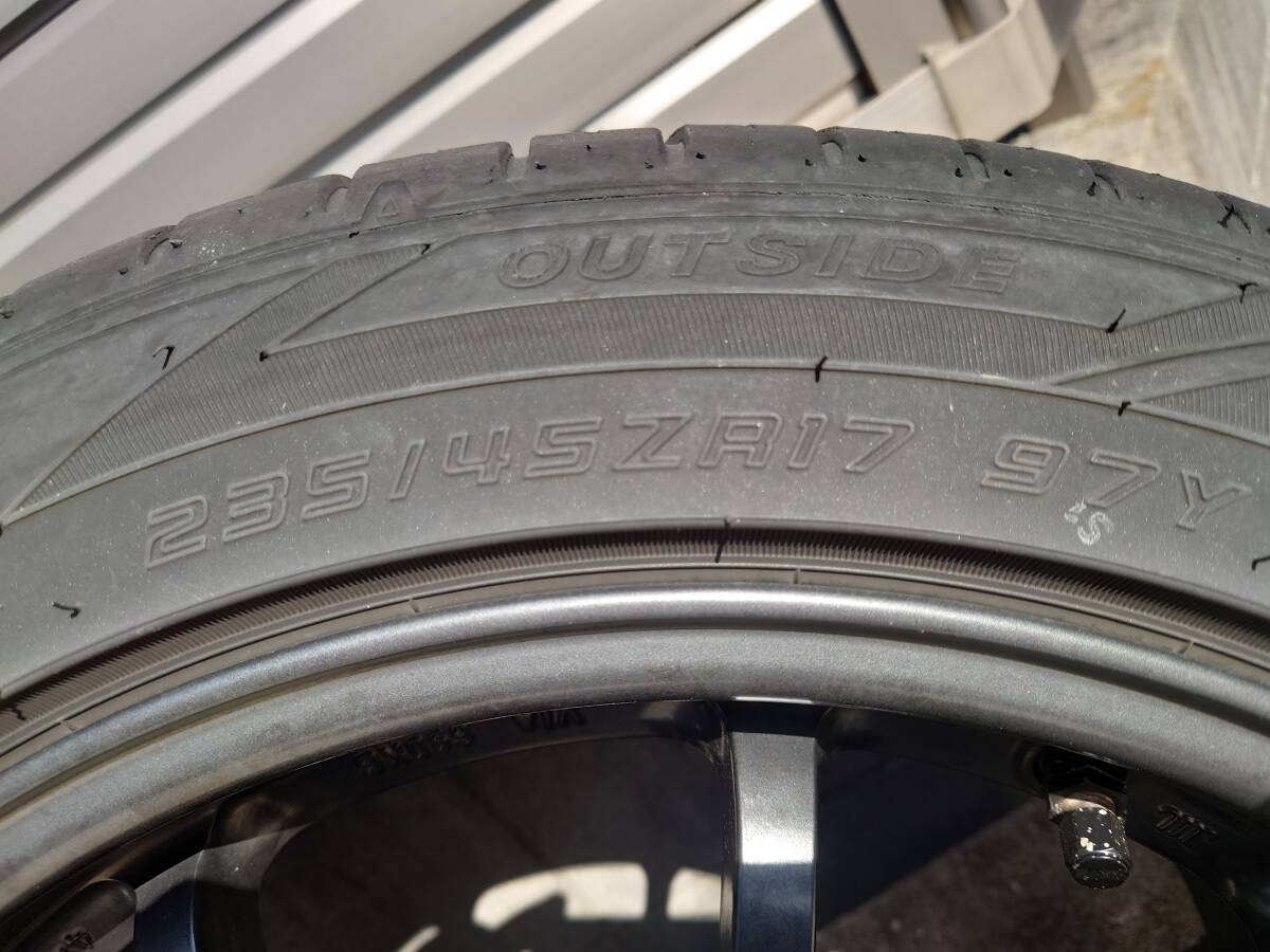 RAYS VOLKRACING CE28N 17インチ 8.5J +30 5H114.3 中古 FALKEN AZENIS FK510 235/45R17 4本セットの画像4