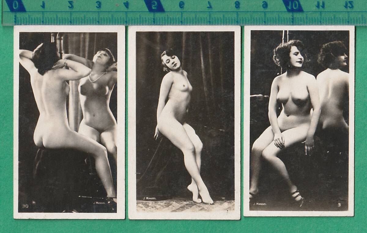戦前カード2■フランス/美人■美人 ヌード 9枚 ★1920年代頃/裸婦/ピクトリアリズム/タバコカード？の画像3