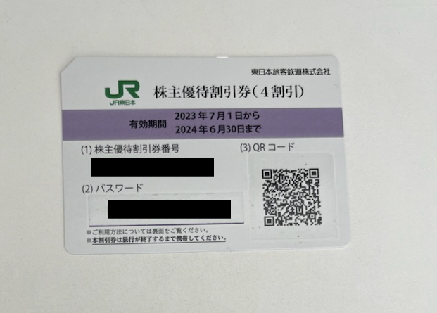 [送料無料」JR東日本 株主優待割引券 1枚 2024/6/30期限_画像1