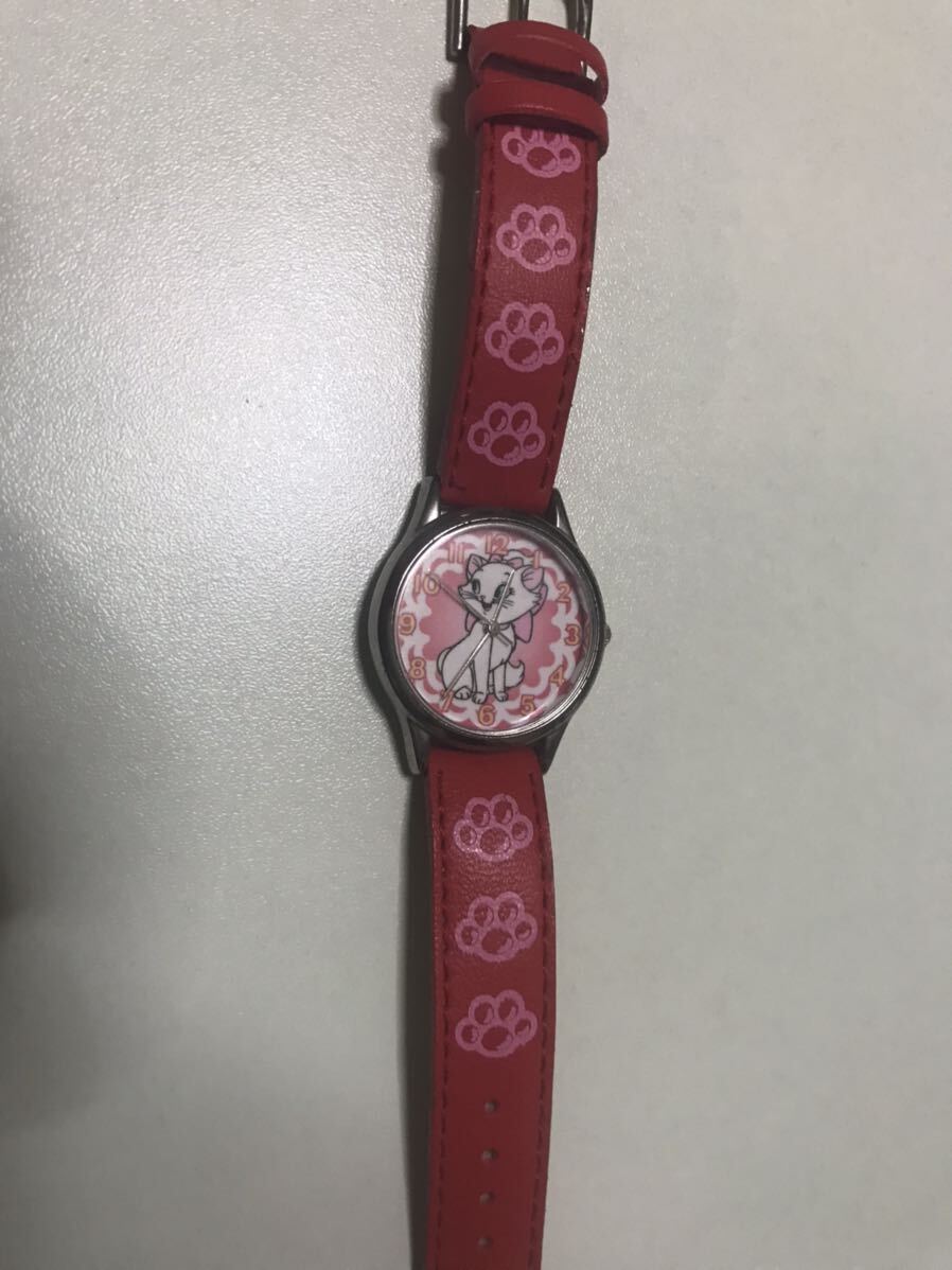  стиль кошка Marie Disney ремень лапа дизайн батарейка заменена рабочий товар PC21A Seiko in stsuru сделано в Японии Movement 