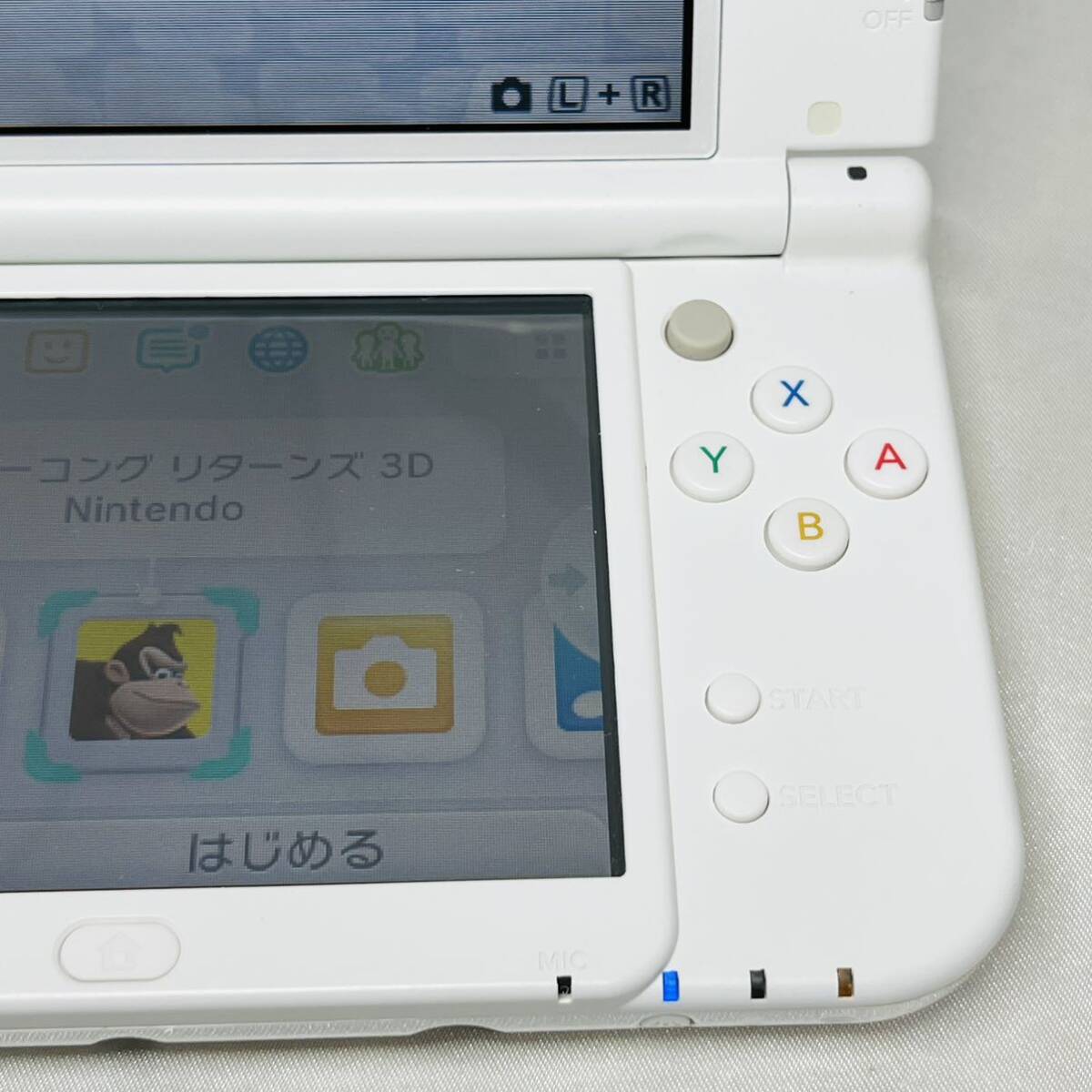 ★1円～ 美品 動作確認済 New NINTENDO 3DSLL 本体 パールホワイト 任天堂 送料全国520円 ニンテンドー Pearl Whiteの画像6