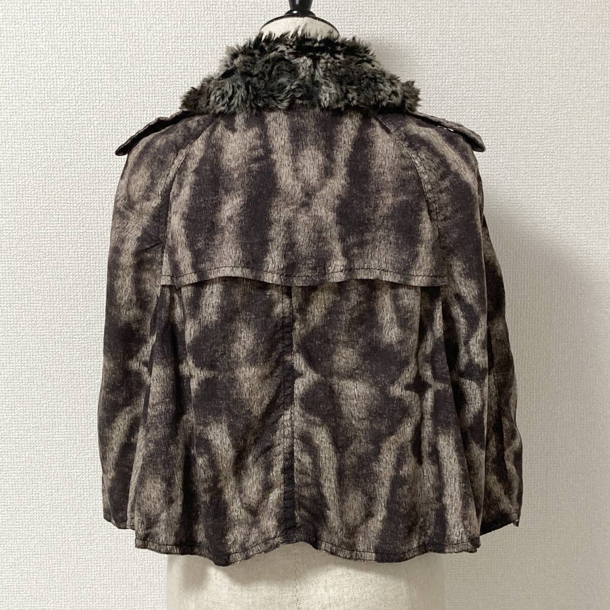  poncho AD2015 COMME des GARCONS fur switch Leopard pattern cape Comme des Garcons mantle jacket coat archive 4030233