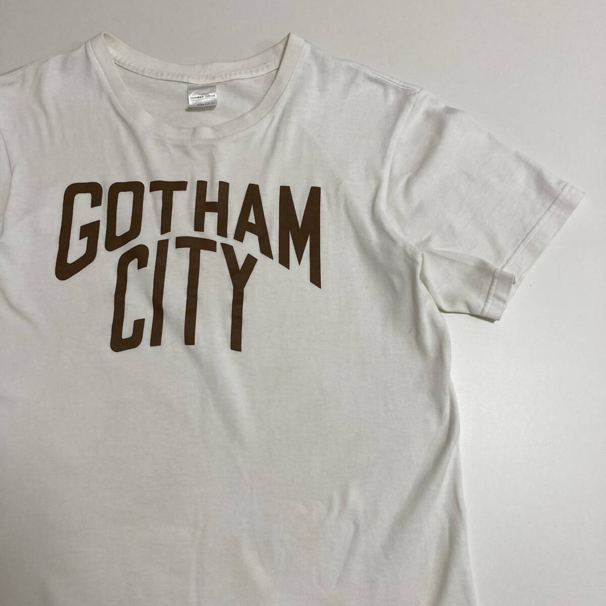 希少 4サイズ NumberNine GOTHAM CITY ロゴ Tシャツ ホワイト 白 ナンバーナイン 半袖 カットソー Tee 初期 VINTAGE archive 3080596_画像3