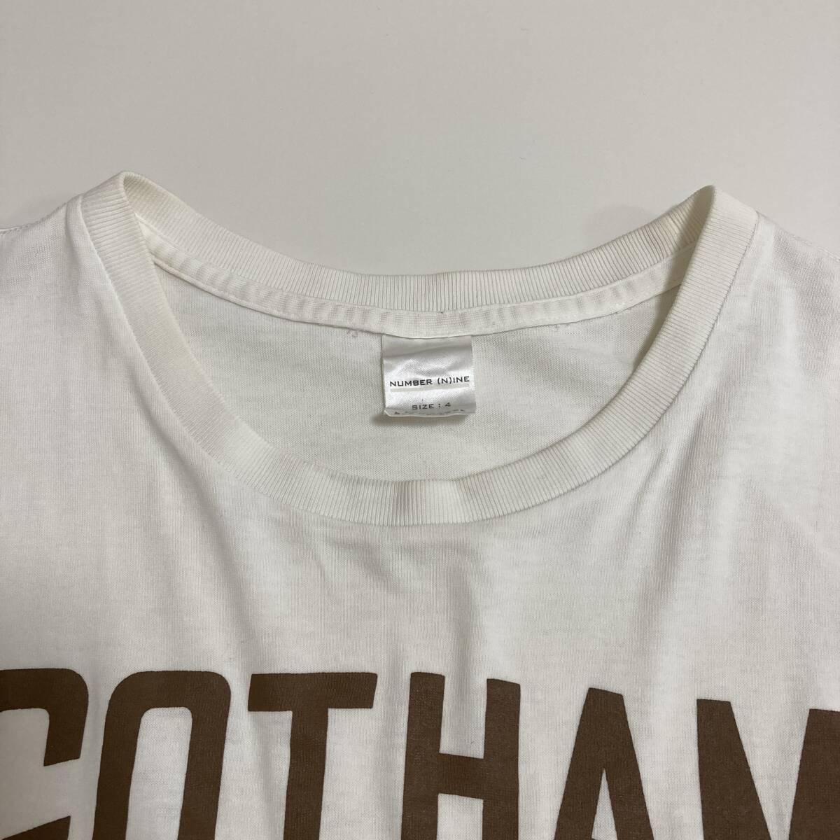 希少 4サイズ NumberNine GOTHAM CITY ロゴ Tシャツ ホワイト 白 ナンバーナイン 半袖 カットソー Tee 初期 VINTAGE archive 3080596_画像5