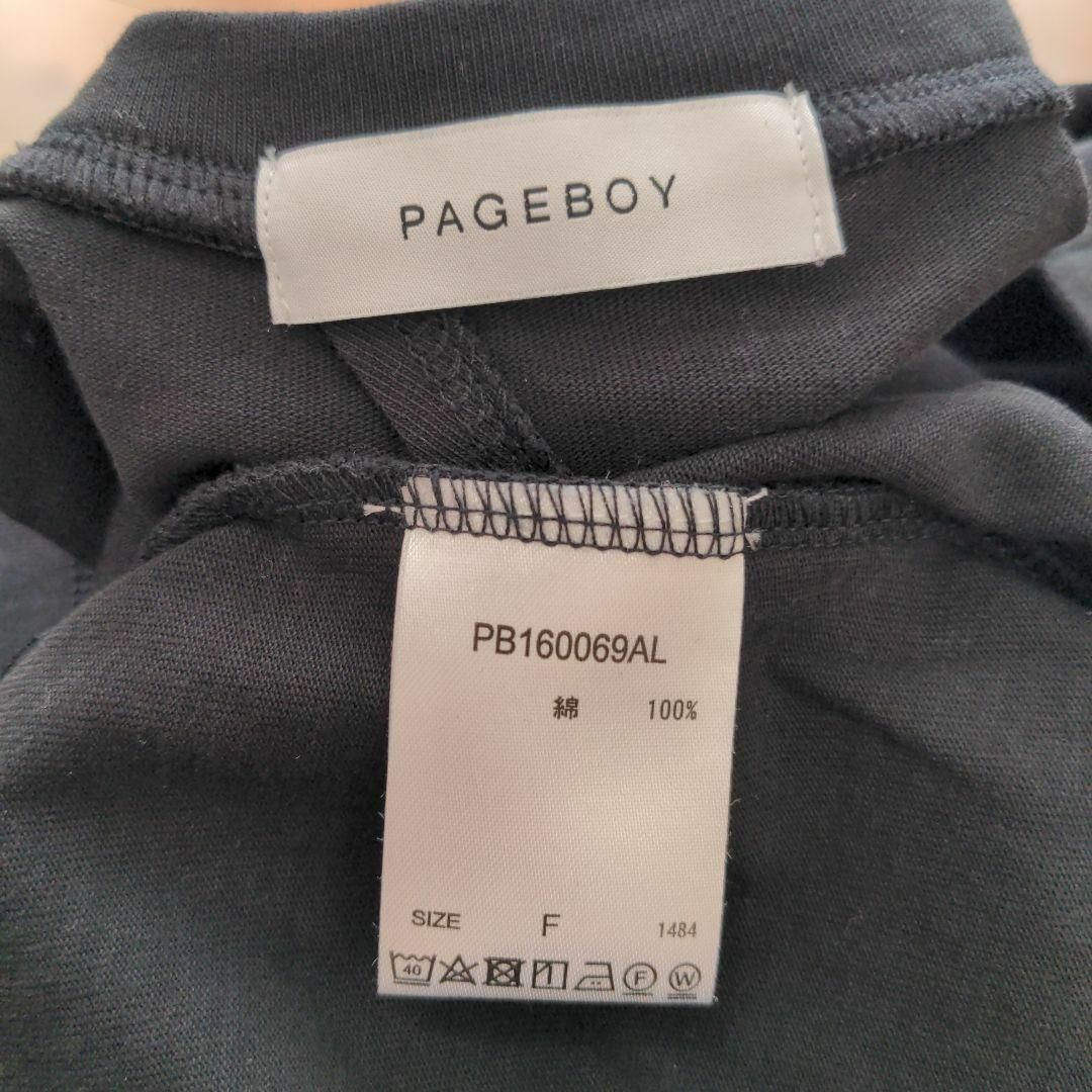 PAGEBOY ページボーイ デザイン Tシャツ 春夏 ブラック レディース_画像5