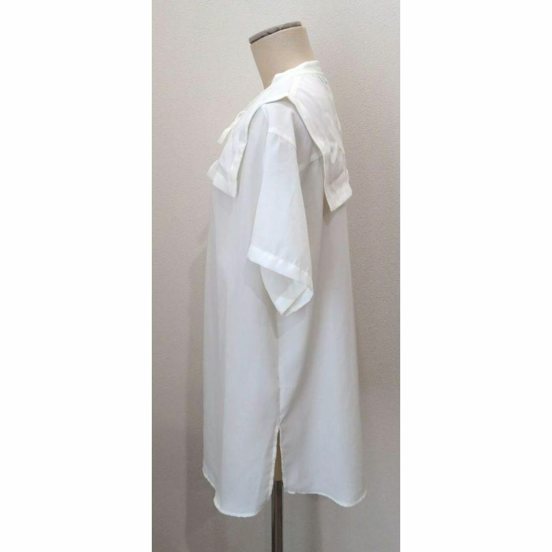 LEPSIM タグ付 マタニティ セーラーカラー 付け衿 半袖 シャツ ホワイト_画像3
