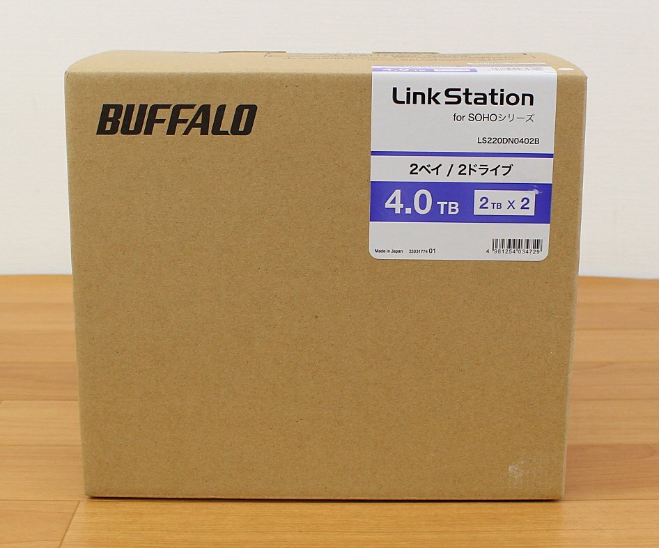 ◆未開封品◆ BUFFALO LS220DN0402B Link Station for SOHOシリーズ 外付ハードディスク 2ベイ/2ドライブ 4.0TB(2TB×2) (2745806)の画像1