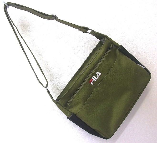 * сумка на плечо FILA filler сумка "почтальонка" moss green × черный превосходный товар *