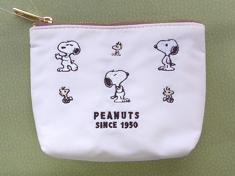 ★ポーチ 粧美堂 SHOBIDO ミニポーチ コスメポーチ PEANUTS SINCE 1950 ピーナッツ 小物入れ スヌーピー SNOOPY オフホワイト タグ付き★_画像2