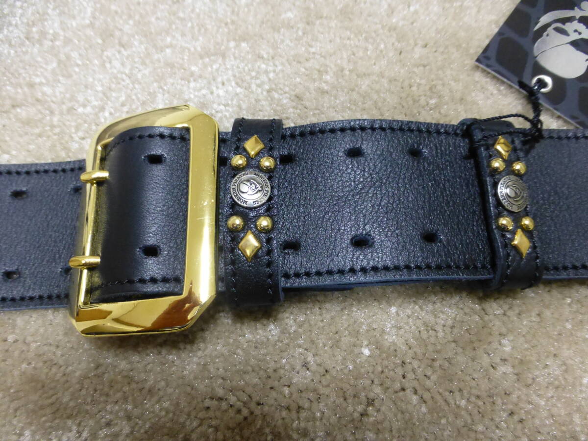 Modern Pirates ギターストラップ 50mm Leather strap STD GOLD 未使用の画像4