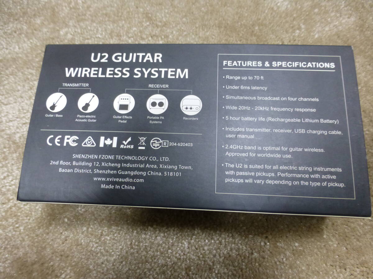 Xvive GUITAR WIRELESS SYSTEM XV-U2/BK ギターワイヤレス オマケでホルダー付 未使用の画像7