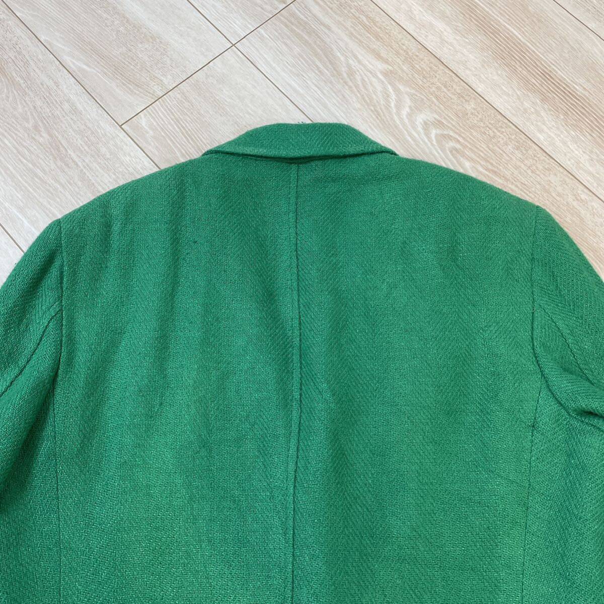希少 Polo by Ralph Lauren ツイード ジャケット Lサイズ 緑 テーラードジャケット 紳士 古着 グリーン 1スタ ポロラルフローレン_画像6