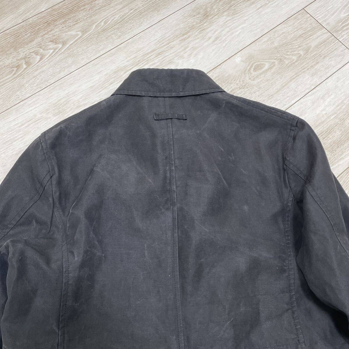 超希少 Jean Paul GAULTIER HOMME コート リネン100% ステンカラーコート 黒 ブラック 麻 ロングコート 1スタ ゴルチェオムの画像5