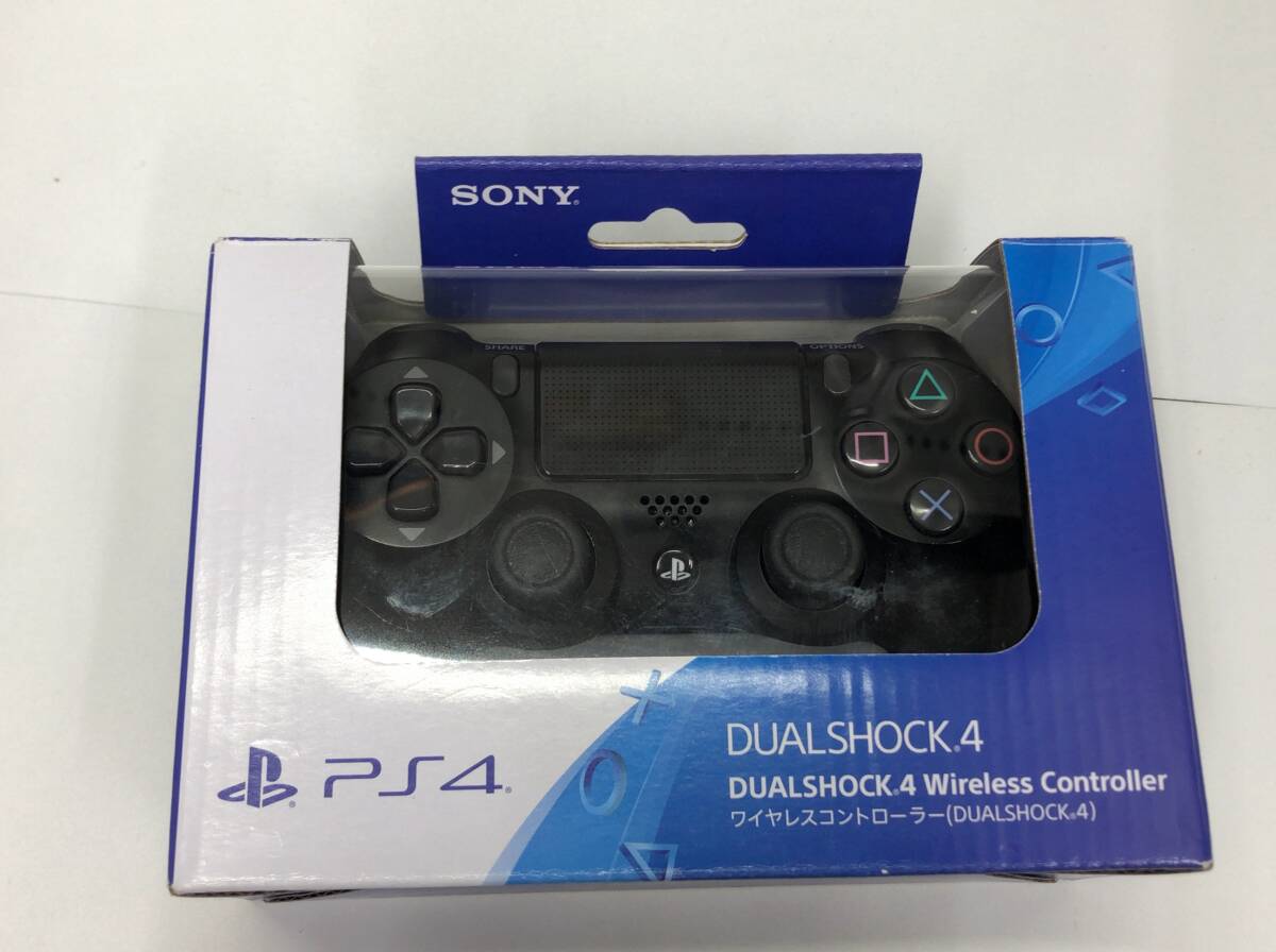 ジャンク PS4 ワイヤレスコントローラー DUALSHOCK4 CUH-ZCT2J プレステ4 プレイステーション4 ブラック 24040201_画像1