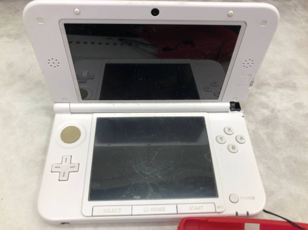 ジャンク 動作未確認 任天堂 Nintendo 3DS LL ホワイト 本体 SPR-001 現状品 24041602_画像1