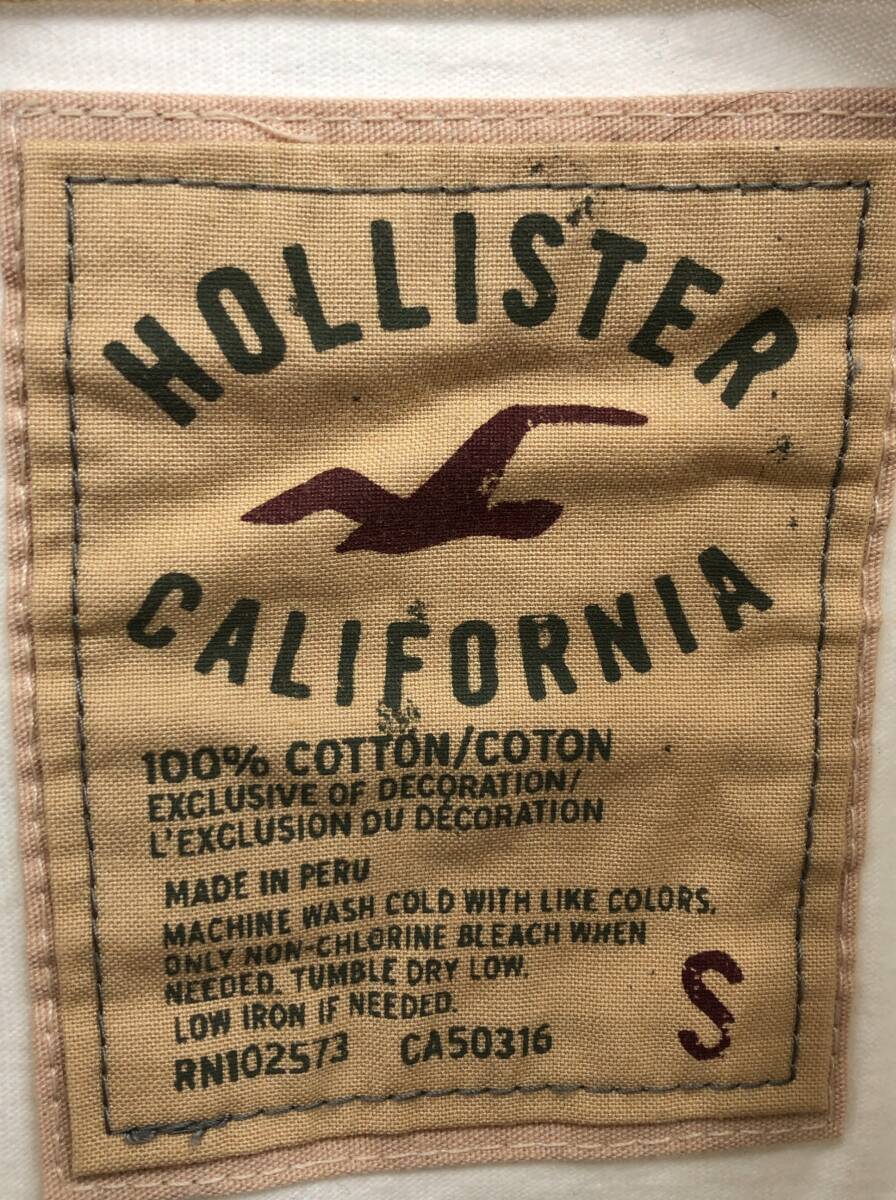 HOLLISTER CALIFORNIA принт футболка короткий рукав S "теплый" белый мужской женский Hollister 24042501