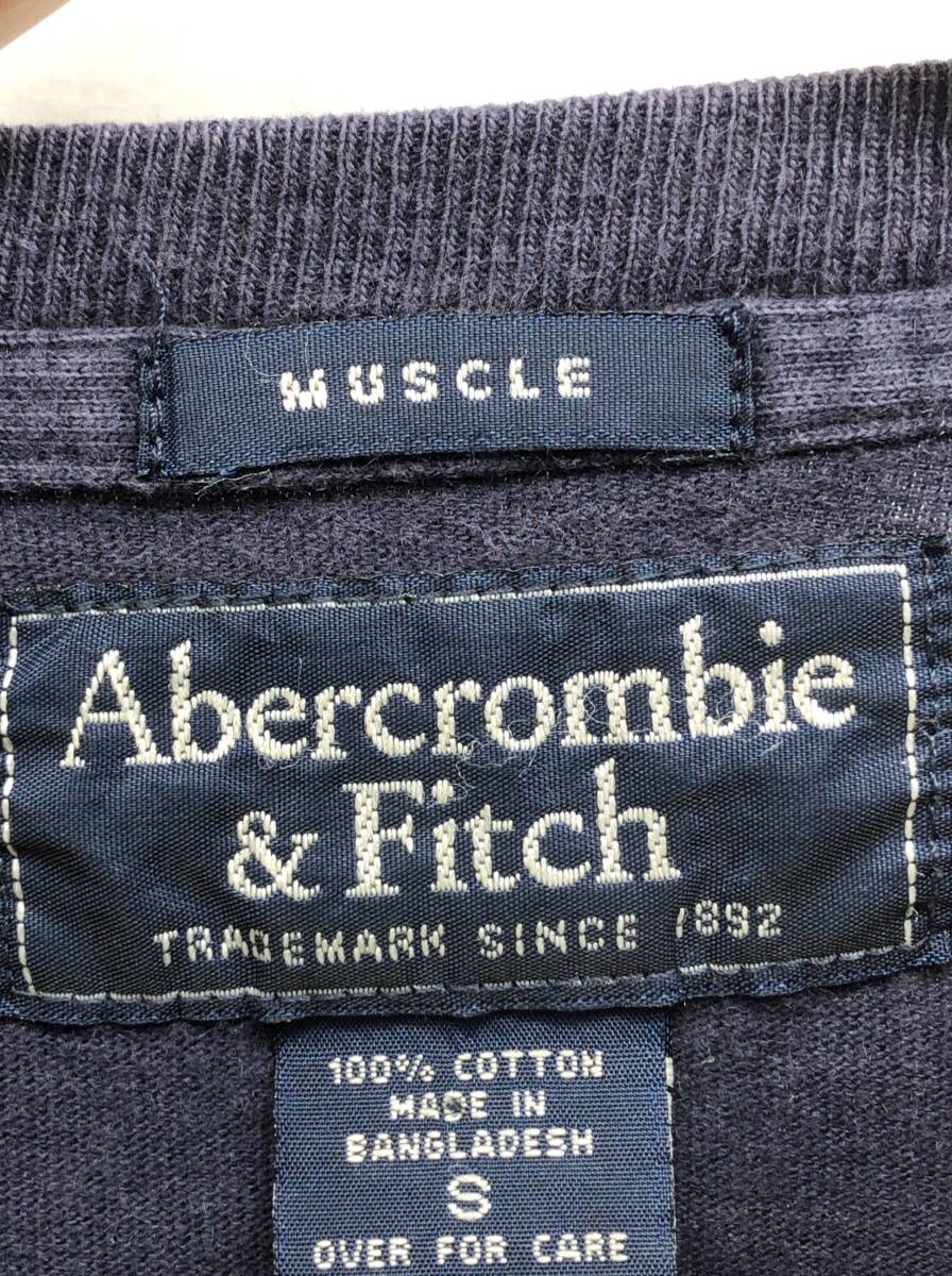  Abercrombie & Fitch Abercrombie&Fitch T-shirt 7 minute sleeve S men's navy Abercrombie and Fitch 24042501