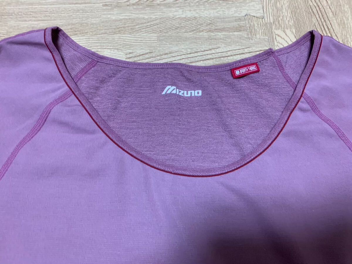 【新品・未着用】MIZUNO ブレスサーモ レディース L 半袖 BREATHTHERMO レディース Tシャツヒートテック Uネック