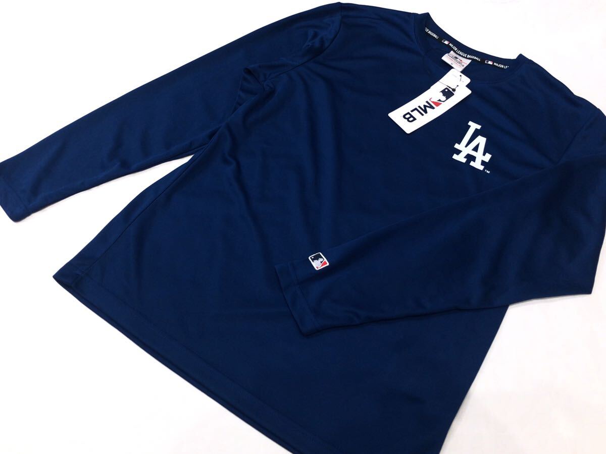 M サイズ　MLB ドジャース　ドライメッシュ　長袖Tシャツ　大谷翔平　青　ロンT ロサンゼルスドジャース　ロングスリーブTシャツ_画像2