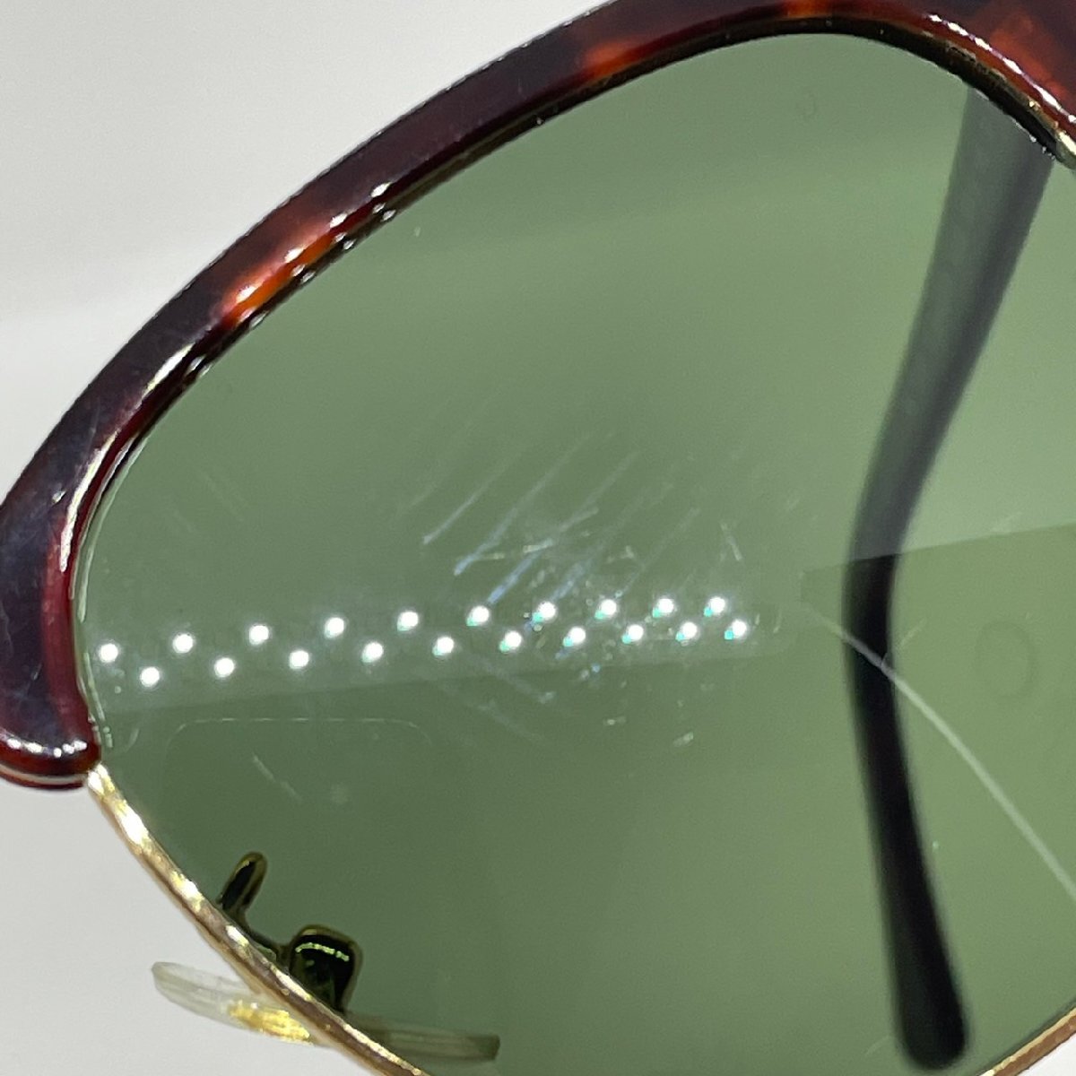 USED Ray-Ban レイバン サングラス CLUBMASTER クラブマスター 3016F 990/58 55□19 145 3P アイウェア ブラウン系 メンズ_画像8