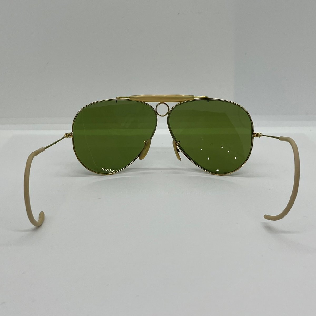 USED Ray-Ban レイバン サングラス メンズ アイウェア B&L ゴールド系 金縁 Sunglasses ケース付_画像4