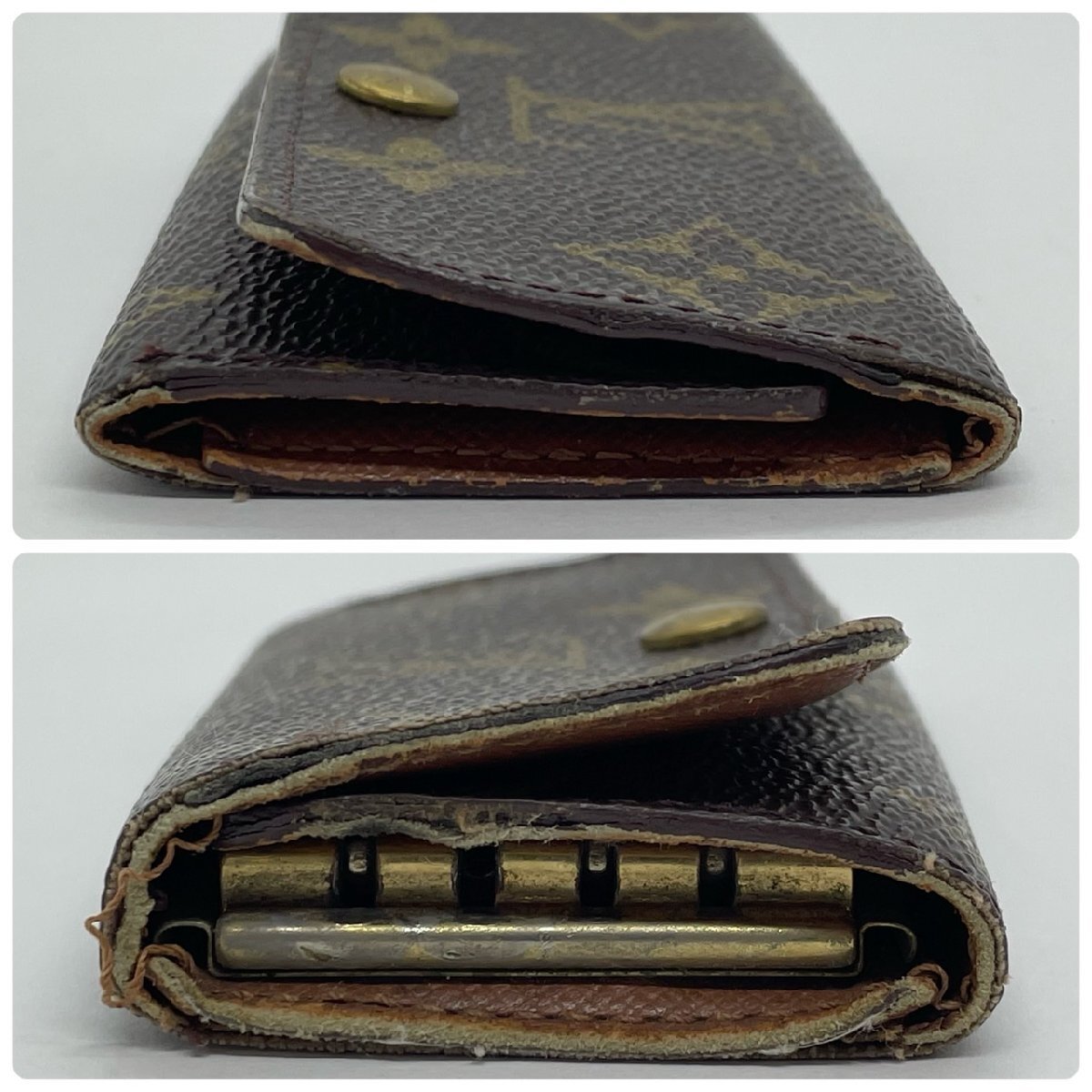 USED LOUIS VUITTON ルイヴィトン M62631 モノグラム ミュルティクレ4 4連 キーケース ブラウン系 TH1918 レディース メンズ ジャンクの画像3