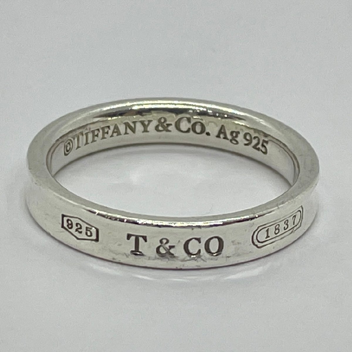 USED TIFFANY&Co. ティファニー 1837 ナローリング 約20号 SV925 シルバー 約4.4g メンズ アクセサリー 指輪 大きめサイズ_画像2