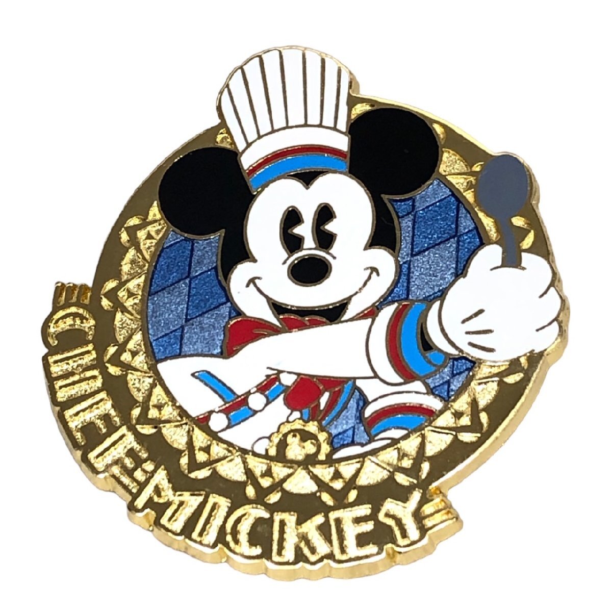 USED Disney ディズニー CHEF MICKEY シェフミッキー バッジ ピンバッジ AMBASSADOR アンバサダー ホテル ゴールド アクセサリー 小物_Disney CHEF MICKEY ピンバッジ