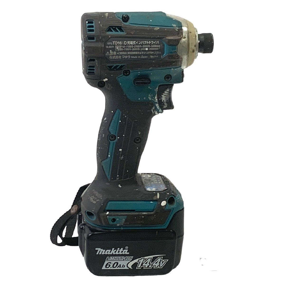 KS USED makita マキタ 充電式インパクトドライバ TD161D バッテリー BL1460B 6.0Ah 14.4V 電動工具 工具 動作確認済み ケース付の画像2