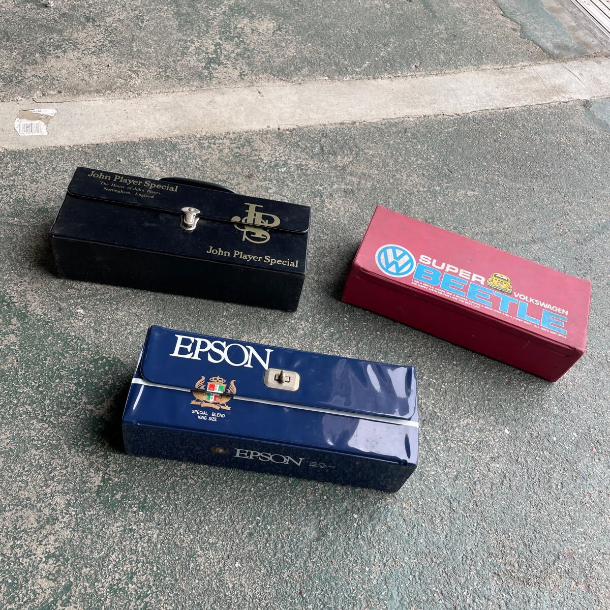 【店H-63】当時物 BOX カセットケース アンティーク カセットテープ 昭和レトロ 3個セット_画像4