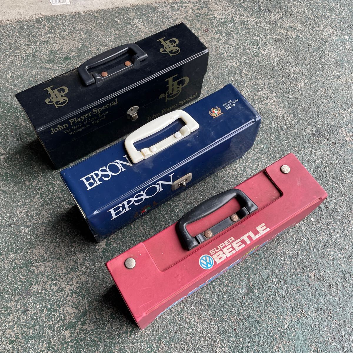 【店H-63】当時物 BOX カセットケース アンティーク カセットテープ 昭和レトロ 3個セット_画像8