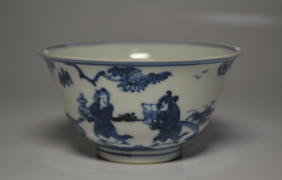 中国美術　染付　コップ　茶杯　茶道具　中国古玩　置物_画像1
