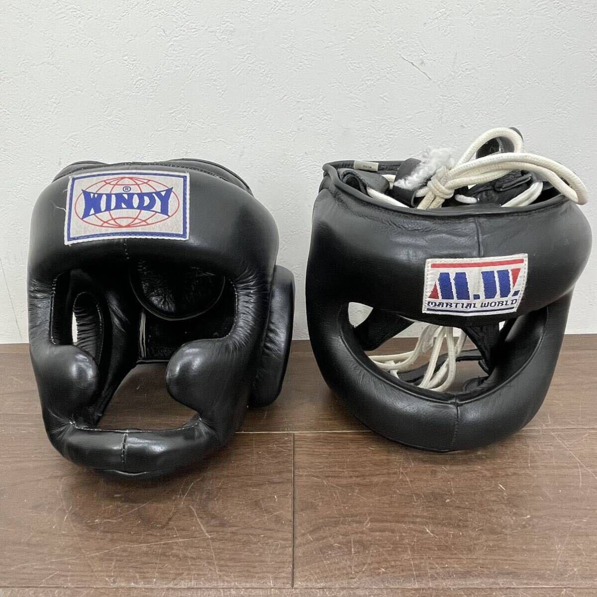 DDK15b ボクシング用品 まとめて パンチンググローブ キックミット ヘッドギア ヘッドガード 格闘技 ウィンディ ボディメーカー ウイニング