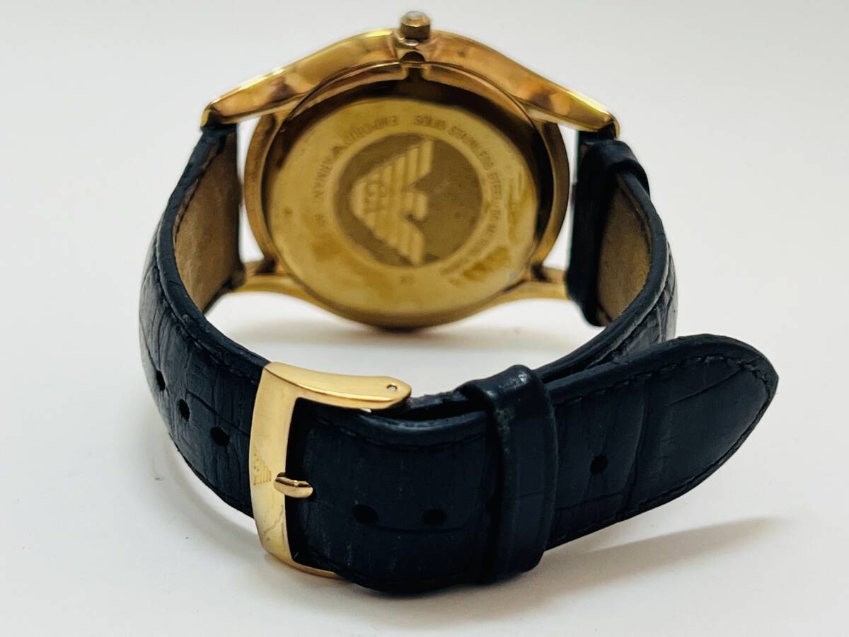 動作未確認 EMPORIO ARMANI エンポリオ アルマーニ AR-2061 ブラウン系文字盤 メンズ 腕時計の画像6