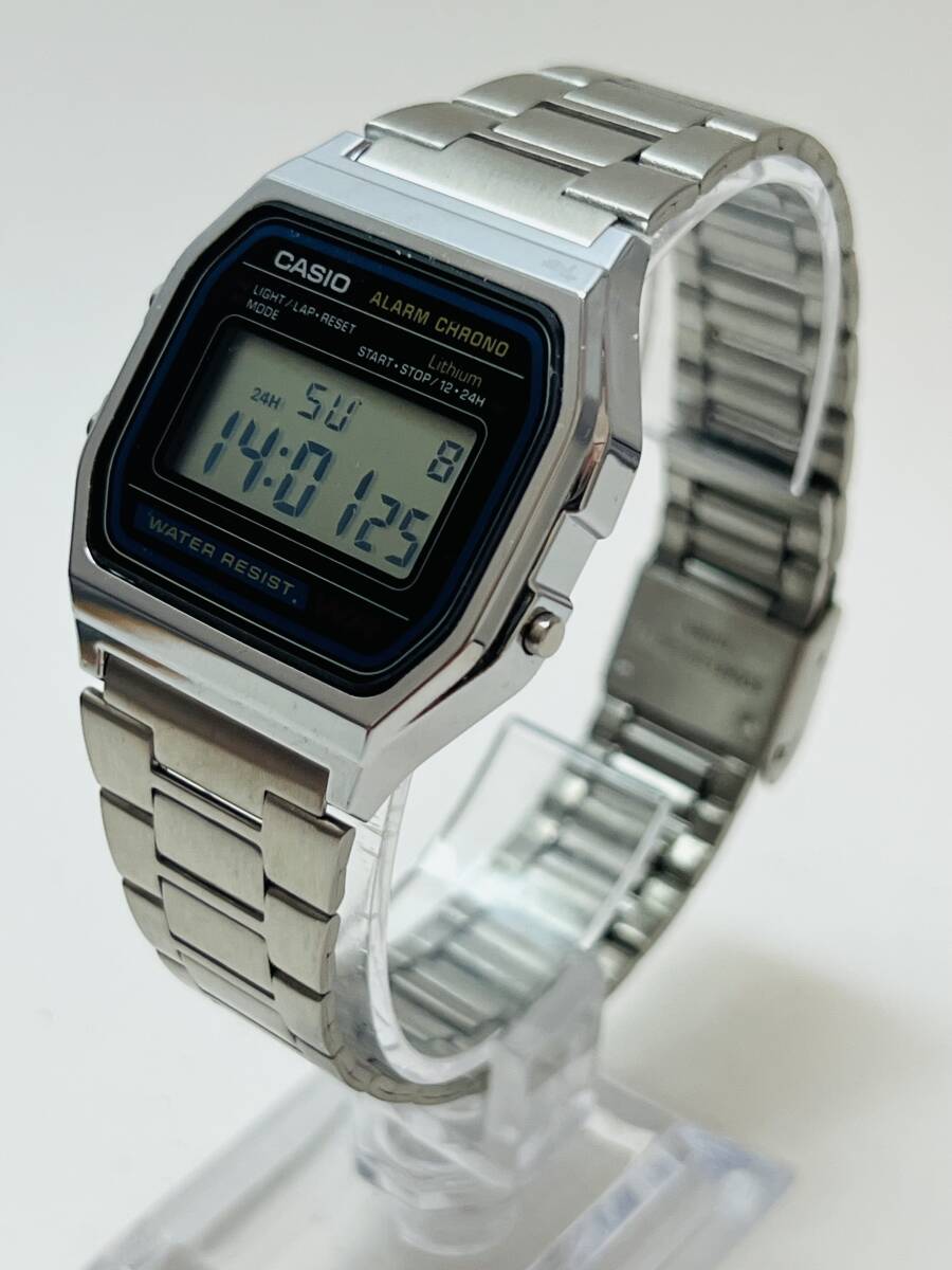 動作　CASIO カシオ スタンダード デジタル ゴールド A158W 腕時計_画像4