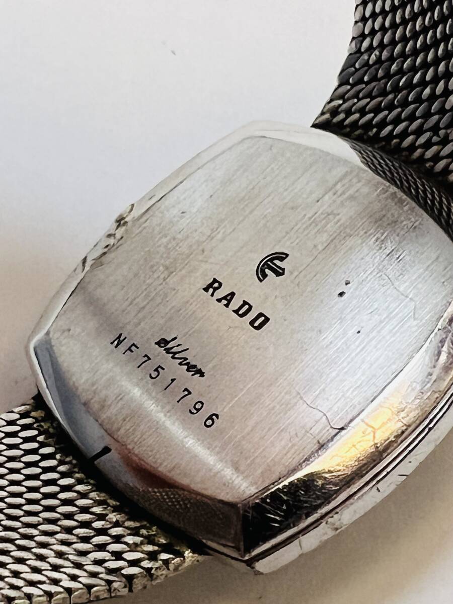 動作未確認　RADO ラドー Silver Fancy シルバーファンシー 2針 アナログ メンズ　腕時計 シルバー レトロ ヴィンテージ_画像4