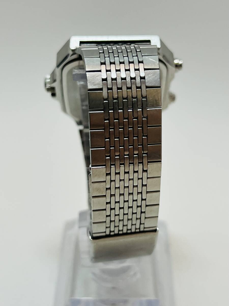 動作未確認 SEIKO セイコー H449-5020 メンズ クォーツ デジアナ 腕時計 シルバーウェーブの画像4