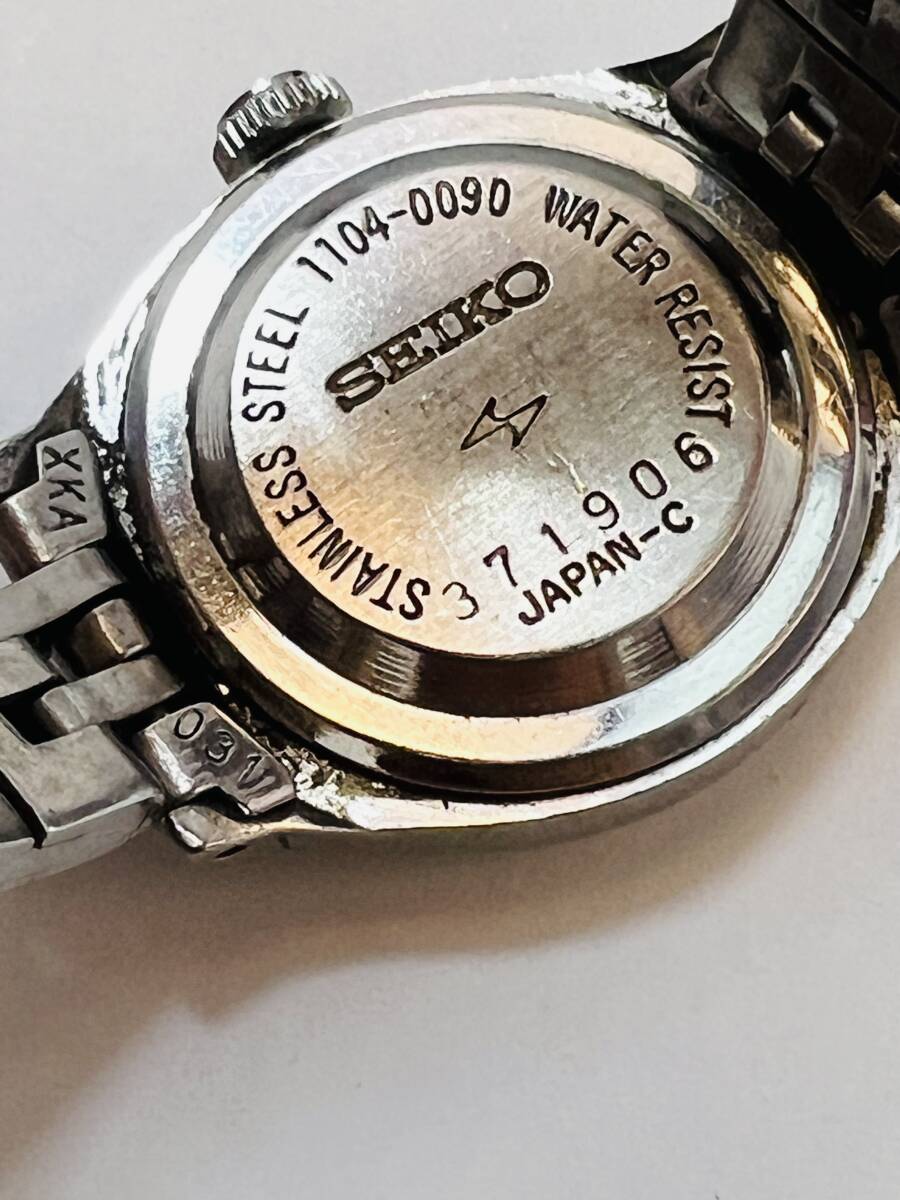 動作未確認　SEIKO セイコー 3針 21石 手巻き 1104-0090 女性用 レディース 腕時計_画像5