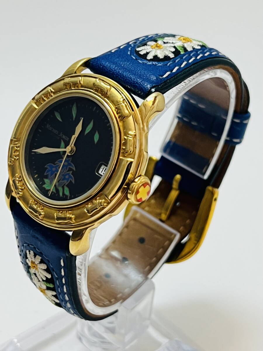 レア 動作未確認 Michel Jordi ミシェル ジョルディ ウォッチ Suisse 1991 Qz 腕時計の画像3