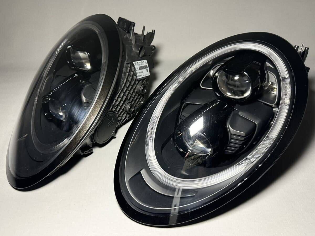 Porsche ポルシェ 991 LED ヘッドライト PDLSプラス インナーブラックカスタム仕様 左右セット 中古 美品の画像2