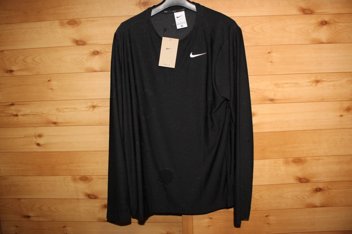 未使用　メンズL　黒　ナイキNIKE　 Dri-FIT DYE L/S トップ 長袖Tシャツ　ロンT　DX0887　送料無料即決_画像1