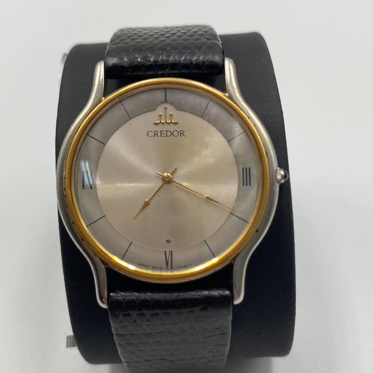 ♪A79087:SEIKO セイコー クレドール CREDOR 5A74-0020 18k bezel 腕時計 松坂屋 勤続記念 クォーツ ジャンクの画像2