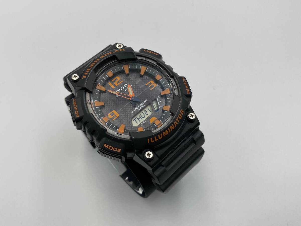 ♪A79372:CASIO 腕時計 5208 AQ-S810W 5ALARMS タフソーラー TOUGH SOLAR 説明書付き 稼働 腕時計 カシオの画像3
