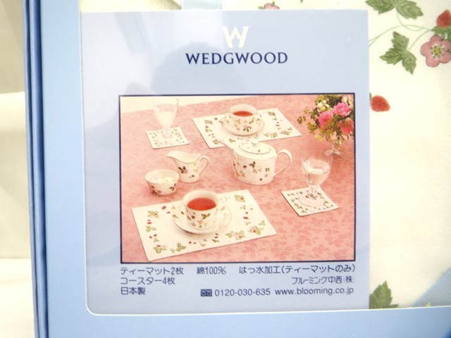 *K78540:WEDGWOOD Wedgwood лесная земляника чай коврик 2 листов Coaster 4 шт. комплект товары для кухни смешанные товары б/у 