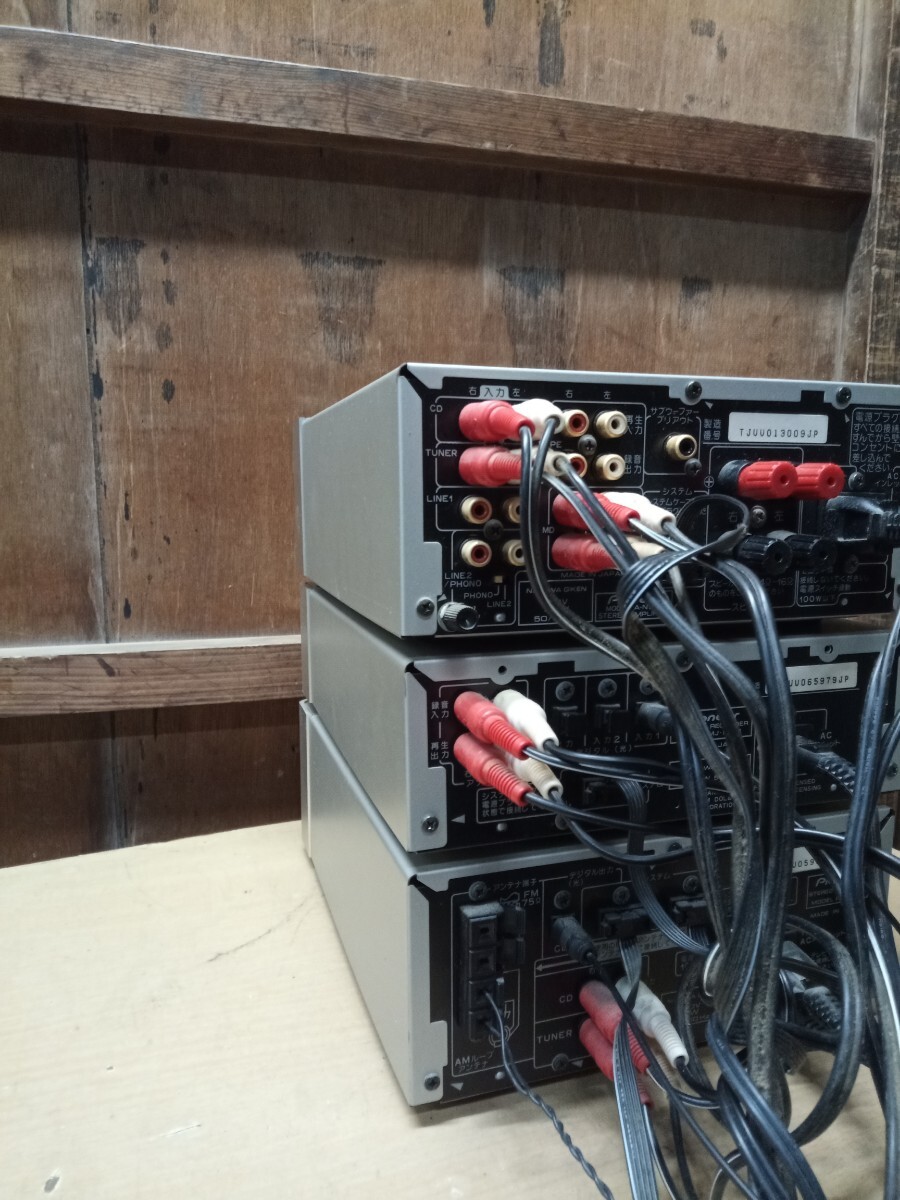 パイオニア Pioneer システムコンポ A-N901 MJ-N901 PD-N901 全て通電はしましたが。 ジャンク品 アンプは使えそう。の画像6