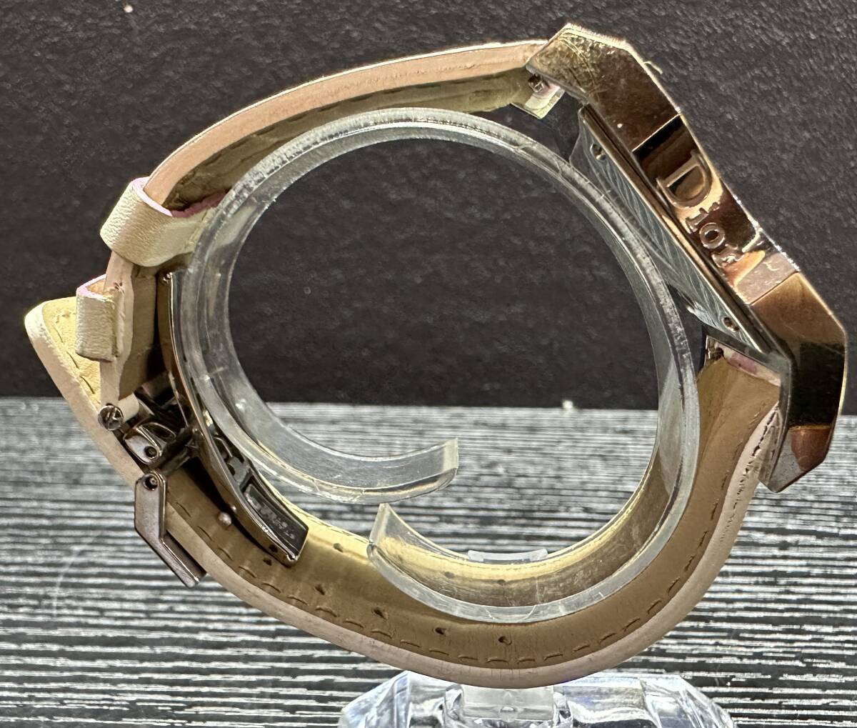 腕時計 Dior CD033110 EF4456 STAINLESS STEEL WATER RESISTANT / CUIR VERITABLE 03019 ディオール 59.25g メンズ 10D197WAの画像3