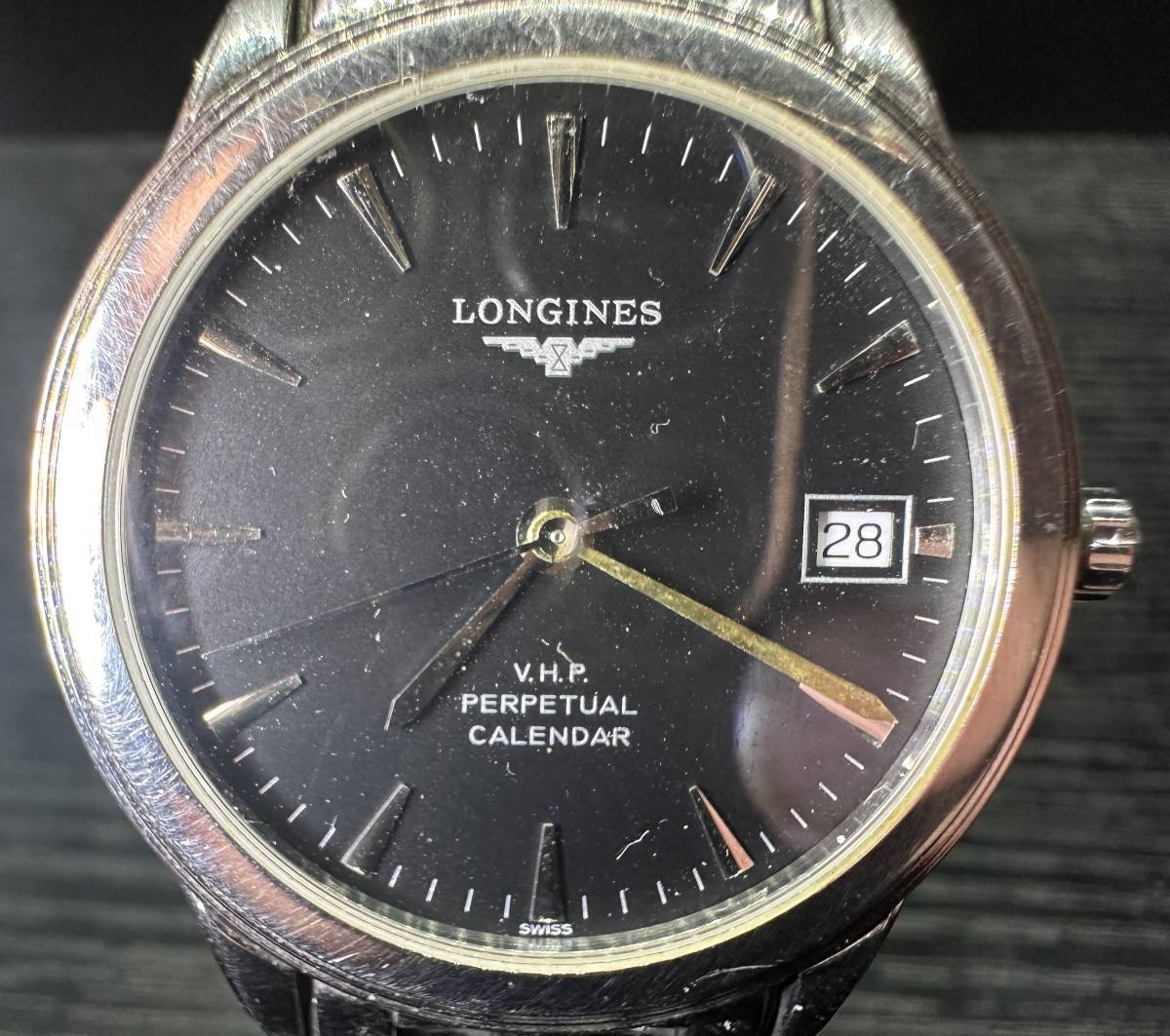 腕時計 LONGINES V.H.P PERPETUAL CALENDAR ETA252.611 L4 722 4 ロンジン パーペチュアルカレンダー 98.23g メンズ 稼働品 10D55WAの画像1