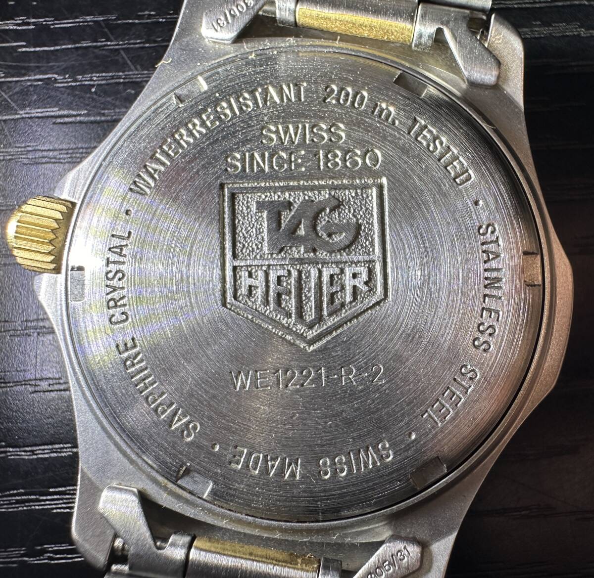 腕時計 TAG HEUER WE1221-R-2 professional 200 METERS TESTED SS タグホイヤー プロフェッショナル 86.53g メンズ 稼働品 10D212WA①の画像4